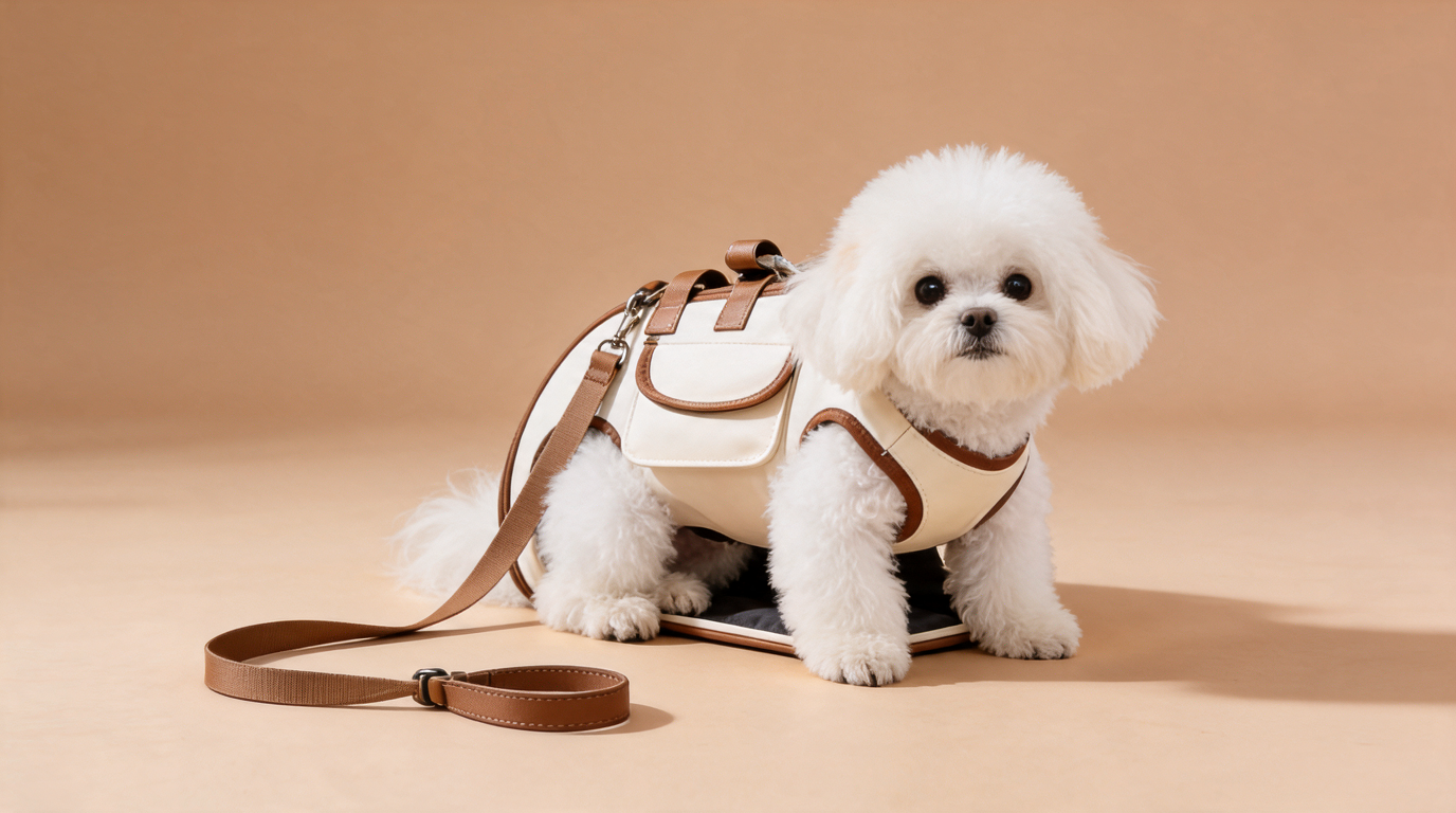 Sac de transport pour chien Pattes Libres — vue studio
