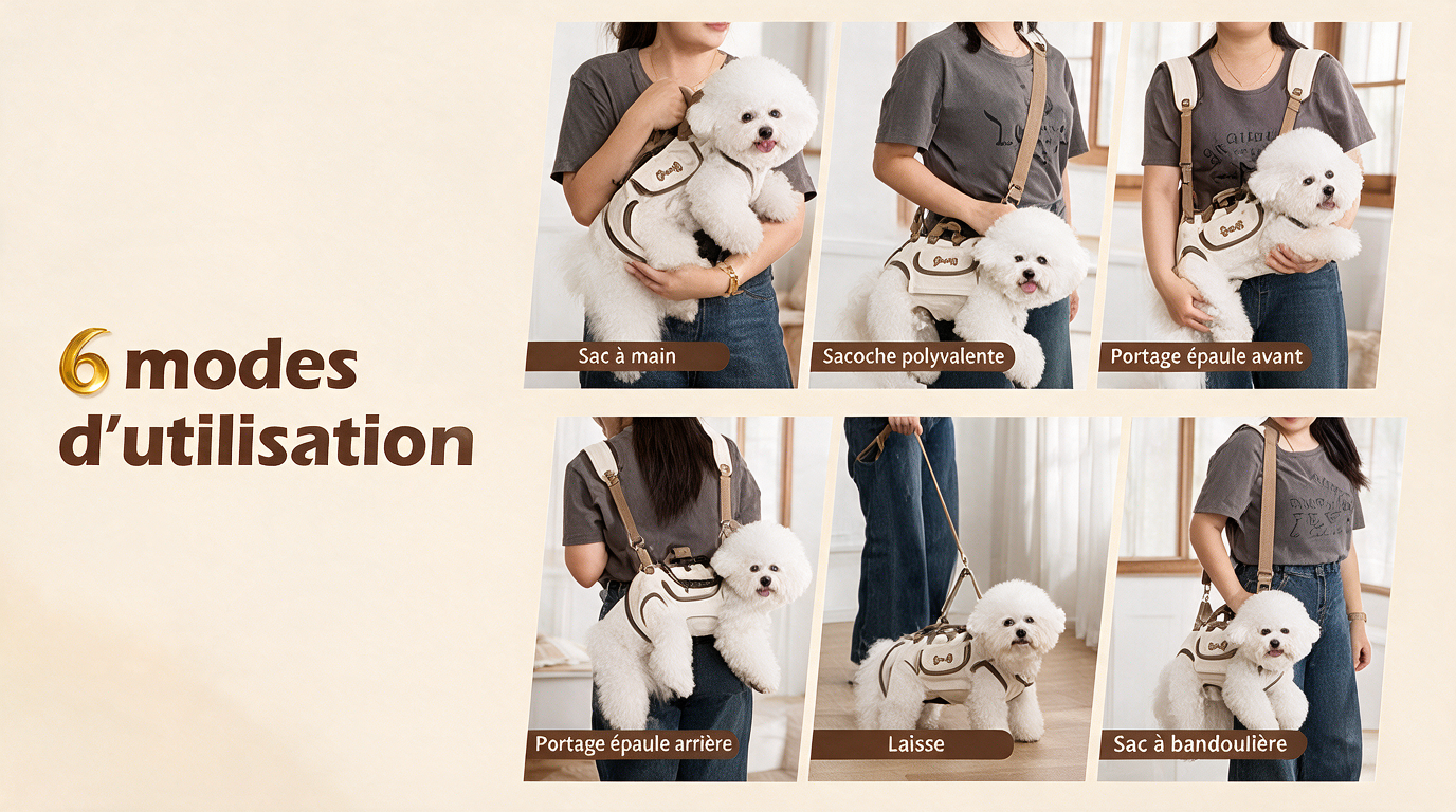 6 modes d'utilisation du sac de transport Pattes Libres
